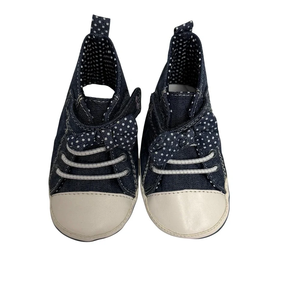Baby Gap Pink Eyelet Espadrilles & Surprize Stride Rite Denim Sneakers 6-12M